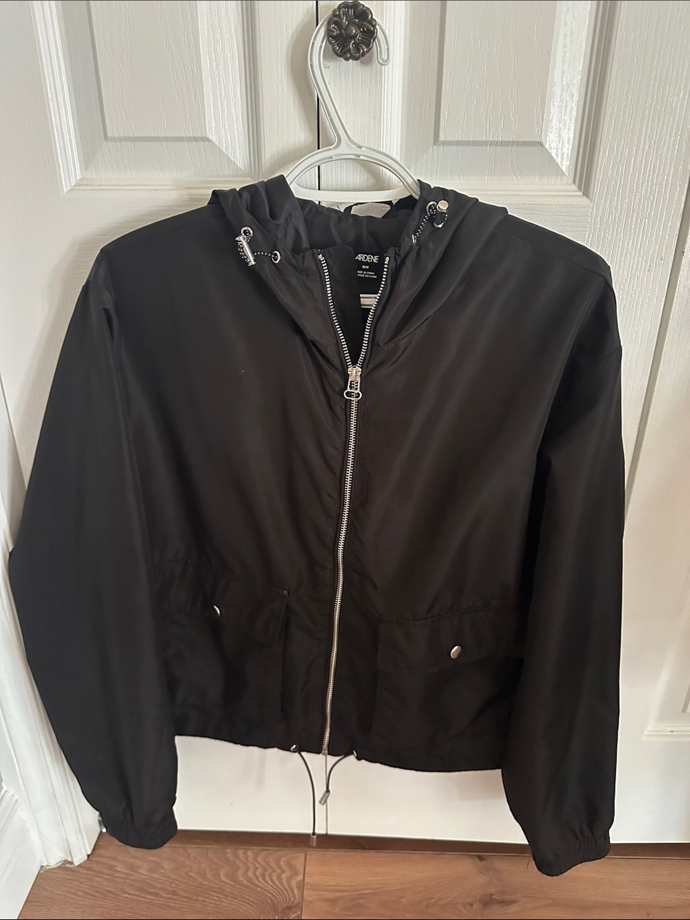 Ardene Black Hooded Zip-Up Jacket